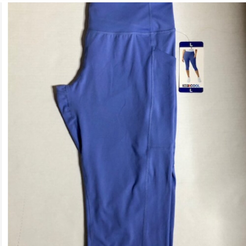 32 Degrees Cool Women's Soft Active Capri Legging Pants, Lolite Purple - Picture 3 of 5